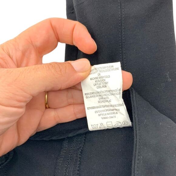 Vince Black Ponte Ankle Zip Pants Size 0 - Picture 6 of 7